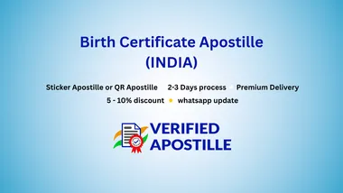 Birth Certificate Apostille (Sticker or e-Apostille QR) Birth certificate apostille service for Indians abroad